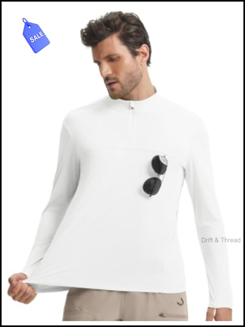 Men's 1/4 Zip UPF 50+ Sun Shirt for Hiking Fishing Outdoor